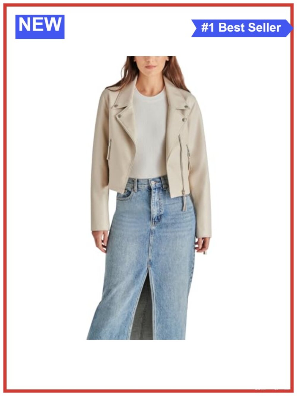 Steve Madden Vinka Relaxed Fit Notch Collar Trench Coat Long Sleeve